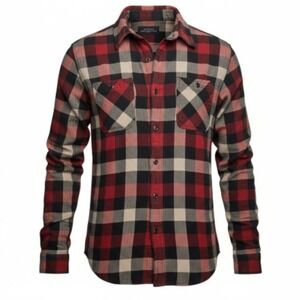 NXT/GEN Mens Button Down Plaid Flannel Shirt Long Sleeve Cotton Size‎ L G